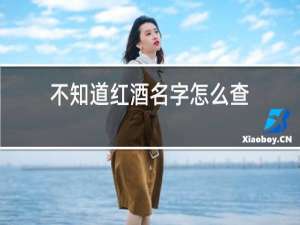 不知道红酒名字怎么查