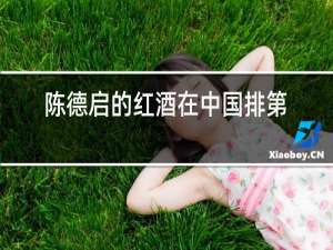 陈德启的红酒在中国排第几
