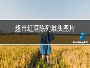 超市红酒陈列堆头图片