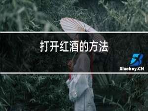 打开红酒的方法