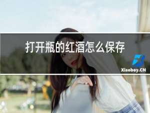 打开瓶的红酒怎么保存