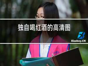 独自喝红酒的高清图