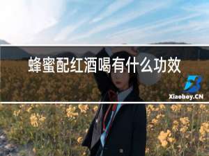 蜂蜜配红酒喝有什么功效?