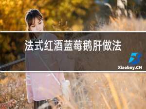 法式红酒蓝莓鹅肝做法