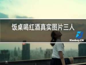 饭桌喝红酒真实图片三人
