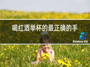 喝红酒举杯的最正确的手法