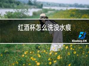 红酒杯怎么洗没水痕