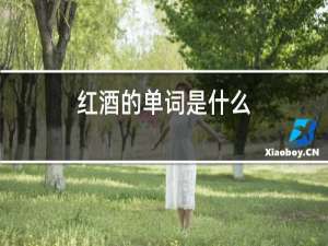 红酒的单词是什么