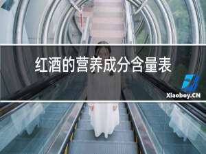 红酒的营养成分含量表