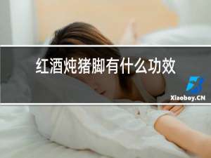 红酒炖猪脚有什么功效