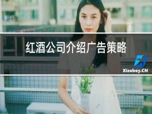 红酒公司介绍广告策略