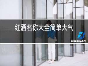 红酒名称大全简单大气
