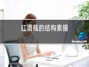 红酒瓶的结构素描