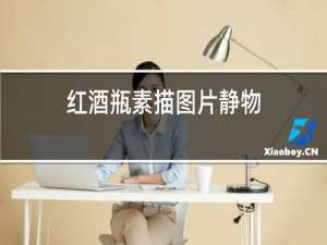 红酒瓶素描图片静物