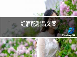 红酒配甜品文案