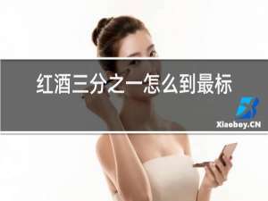 红酒三分之一怎么到最标准