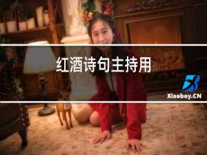 红酒诗句主持用