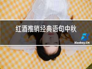 红酒推销经典语句中秋