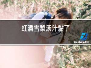 红酒雪梨汤汁黏了