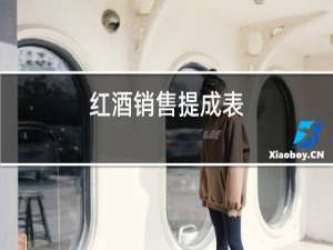 红酒销售提成表