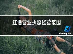 红酒营业执照经营范围