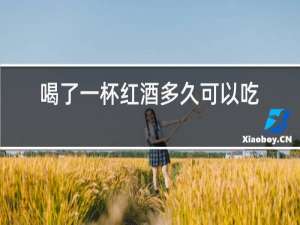 喝了一杯红酒多久可以吃药