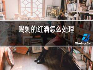 喝剩的红酒怎么处理