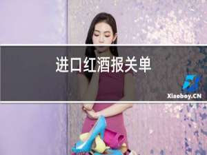 进口红酒报关单