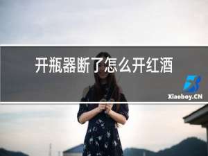 开瓶器断了怎么开红酒