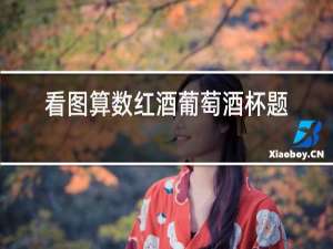 看图算数红酒葡萄酒杯题