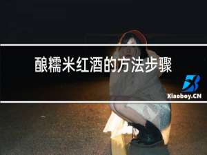 酿糯米红酒的方法步骤