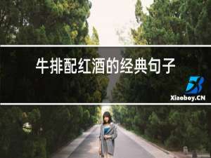 牛排配红酒的经典句子