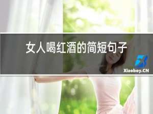 女人喝红酒的简短句子