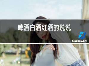 啤酒白酒红酒的说说