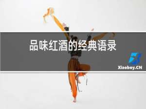 品味红酒的经典语录