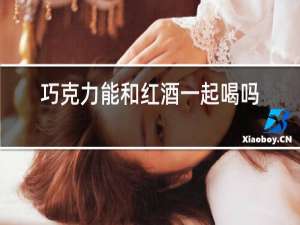 巧克力能和红酒一起喝吗