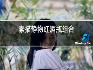 素描静物红酒瓶组合