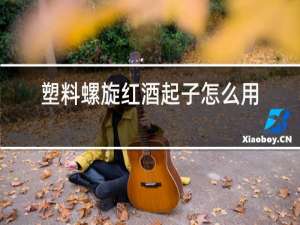 塑料螺旋红酒起子怎么用视频