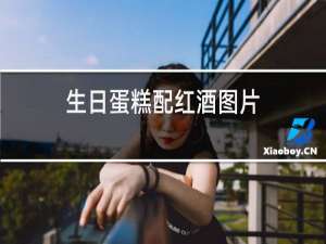 生日蛋糕配红酒图片