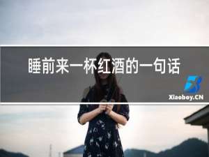 睡前来一杯红酒的一句话