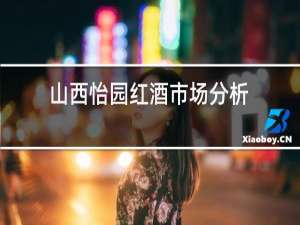 山西怡园红酒市场分析