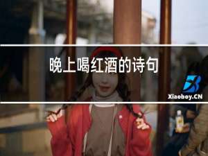 晚上喝红酒的诗句