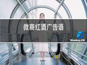 微商红酒广告语