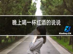 晚上喝一杯红酒的说说