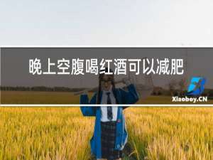 晚上空腹喝红酒可以减肥吗
