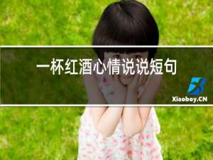 一杯红酒心情说说短句