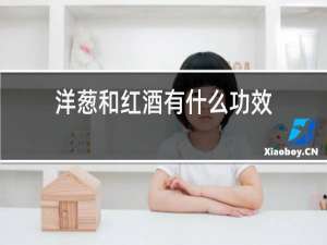 洋葱和红酒有什么功效