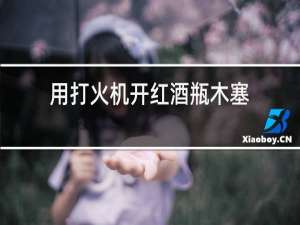 用打火机开红酒瓶木塞