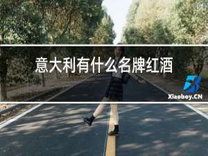 意大利有什么名牌红酒