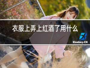 衣服上弄上红酒了用什么洗